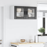 Wall Glass Cabinet LUCCA 2 pcs Black 40 x 31 x 40 cm 884837