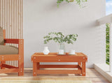 Garden Footrest Solid Pine Wood Wax Brown 61 x 60.5 x 30 cm 865461
