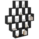 Wall Shelf Black Oak 120 x 20 x 136 cm Engineered Wood 8012157