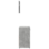 Bathroom Cabinet with Mirror Concrete Grey Engineered Wood 856041