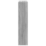 Room Divider Bookcase 4-Tier Grey Sonoma 131,5x29x131,5 cm Engineered Wood 857972