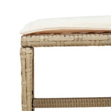 15 Piece Garden Dining Set with Cushions Beige Poly Rattan 3211174
