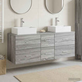 Bathroom Cabinet Set 3 pcs Grey Sonoma 49.5 x 41 x 62.5 cm 3405848