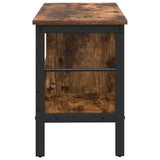 Bookshelf 2-Tier 82 x 32 x 47 cm Engineered Wood Smoked Oak 884002