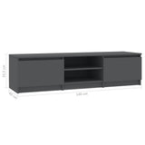 ZNTS TV Cabinet Grey 140x40x35.5 cm Engineered Wood 800650