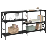 Console Table Black Oak 150 x 29 x 76.5 cm Engineered Wood 882798