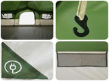 Family Tent Green 487 x 340 x 216 cm Polyester and Steel 42028673