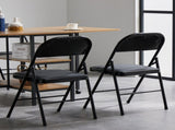 4pcs Elegant Foldable Iron & PVC Chairs for Convention & Exhibition Black 41844164