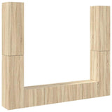 6 Piece TV Cabinet Set Sonoma Oak Engineered Wood 3078995