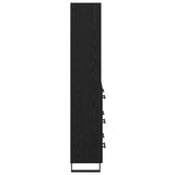 Highboard with Drawer 2 pcs Black Oak Engineered Wood 3416127