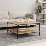 Coffee Table Sonoma Oak 80x80x40 cm Engineered Wood 832839