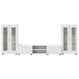 TV Cabinet Set with Drawer FLORIN 3 pcs White Engineered Wood 3397934