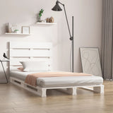 Bed Frame without Mattress White 75x190 cm Small Single Solid Wood Pine 3120158
