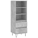 Highboard Concrete Grey 40x36x110 cm Engineered Wood 831512