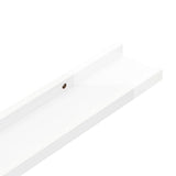 Wall Shelves 4 pcs High Gloss White 100x9x3 cm 326656