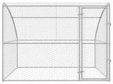 Dog Kennel with Storage Silver 2 x 2 x 2 m Galvanised steel 42008380