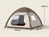 Inflatable Camping Tent with Rainfly, 3 Man Air Tent 3000mm Waterproof Blow Up Tents, Cream T3398P551665