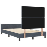 ZNTS Bed Frame Dark Grey 120x200 cm Velvet 3344868