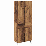 Highboard with Drawer 2 pcs Old Wood Engineered Wood and Glass 3415750