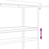 File Cabinet White 90x40x145 cm Steel 3188312
