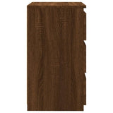 Bed Cabinet Brown Oak 40x35x62.5 cm Engineered Wood 815175