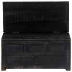 ZNTS Coffee Table Black 65x65x30 cm Solid Mango Wood 247986