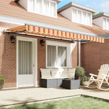 Retractable Awning Yellow 400 x 200 cm Fabric 3329834