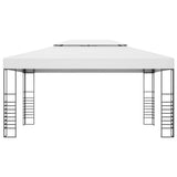 Garden Gazebo Powder-Coated Steel 4x3x2.7 m White 47956