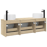 Bathroom Cabinet Set 3 pcs Sonoma Oak 49 x 44.5 x 66 cm 3405769