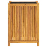 Garden Planter with Liner 54x31x75 cm Solid Wood Acacia 366433