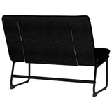 Bench Black 100x75x76 cm Fabric 351323