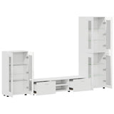 TV Cabinet Set with Drawer FLORIN 3 pcs White Engineered Wood 3397954
