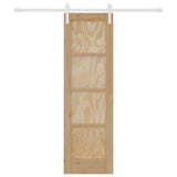 Sliding Door Natural and White 61 x 198.5 cm Solid Pine Wood 3445413