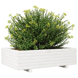 Garden Planter White 90x60x26.5 cm Solid Wood Pine 847344