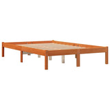 Bed Frame without Mattress Wax Brown 120x190 cm Small Double Solid Wood Pine 844839