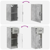 3 Piece Bathroom Cabinet Set UTRECHT Concrete Grey 3417813