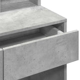Dressing Table with LED Concrete Grey 80x41x144.5 cm 848181