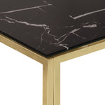 ZNTS Coffee Table Gold Stainless Steel and Tempered Glass 349956