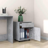 Rolling Cabinet Concrete Grey 45x38x54 cm Engineered Wood 808444