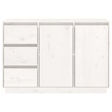 813805 Sideboard White 111x34x75 cm Solid Wood Pine