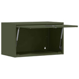 Wall Cabinet for Garage with Gas-lift Door Olive green 883283