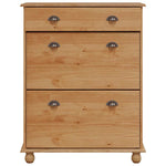 Shoe Cabinet ASKIM Brown 85 x 35 x 108 cm Solid Pine wood 4105436