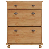 Shoe Cabinet ASKIM Brown 85 x 35 x 108 cm Solid Pine wood 4105436