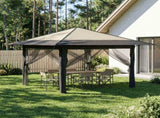 Gazebo with 4 Sidewalls 3.3 x 3.3 m Cream and Anthracite 42036815