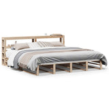 Bed Frame without Mattress 200x200 cm Solid Wood Pine 3306507