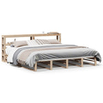 Bed Frame without Mattress 200x200 cm Solid Wood Pine 3306507