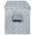 ZNTS Aluminium Box 110.5x38.5x40 cm Silver 142941