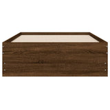 Bed Frame with Drawers without Mattress Brown Oak 75x190 cm Small Single 3207335