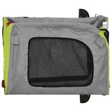 Pet Bike Trailer with Storage Green and grey 125 x 53 x 54 cm 93850