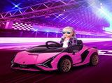 Lamborghini Sian Licensed 12V Kids Electric Ride On Car 2 Motors Toy Car with Remote Control Music T3398P348293